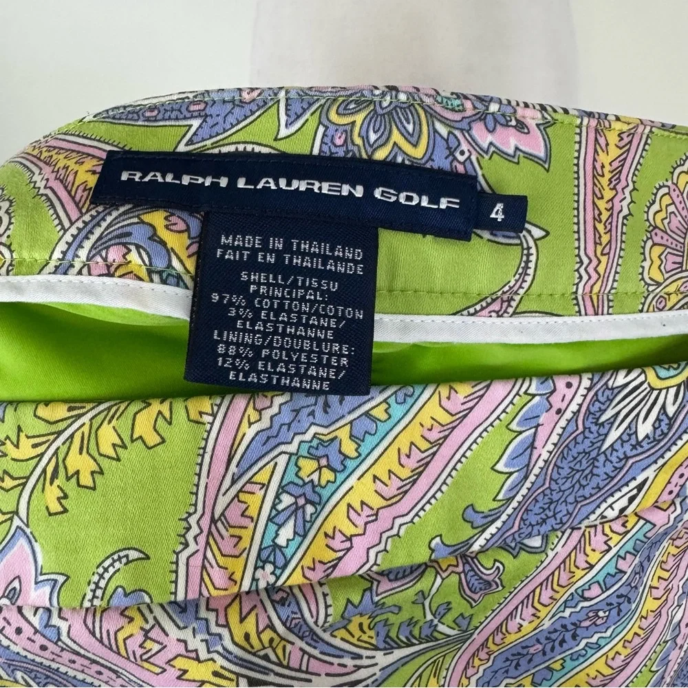 Ralph Lauren Golf Paisley Skort Size 4‎